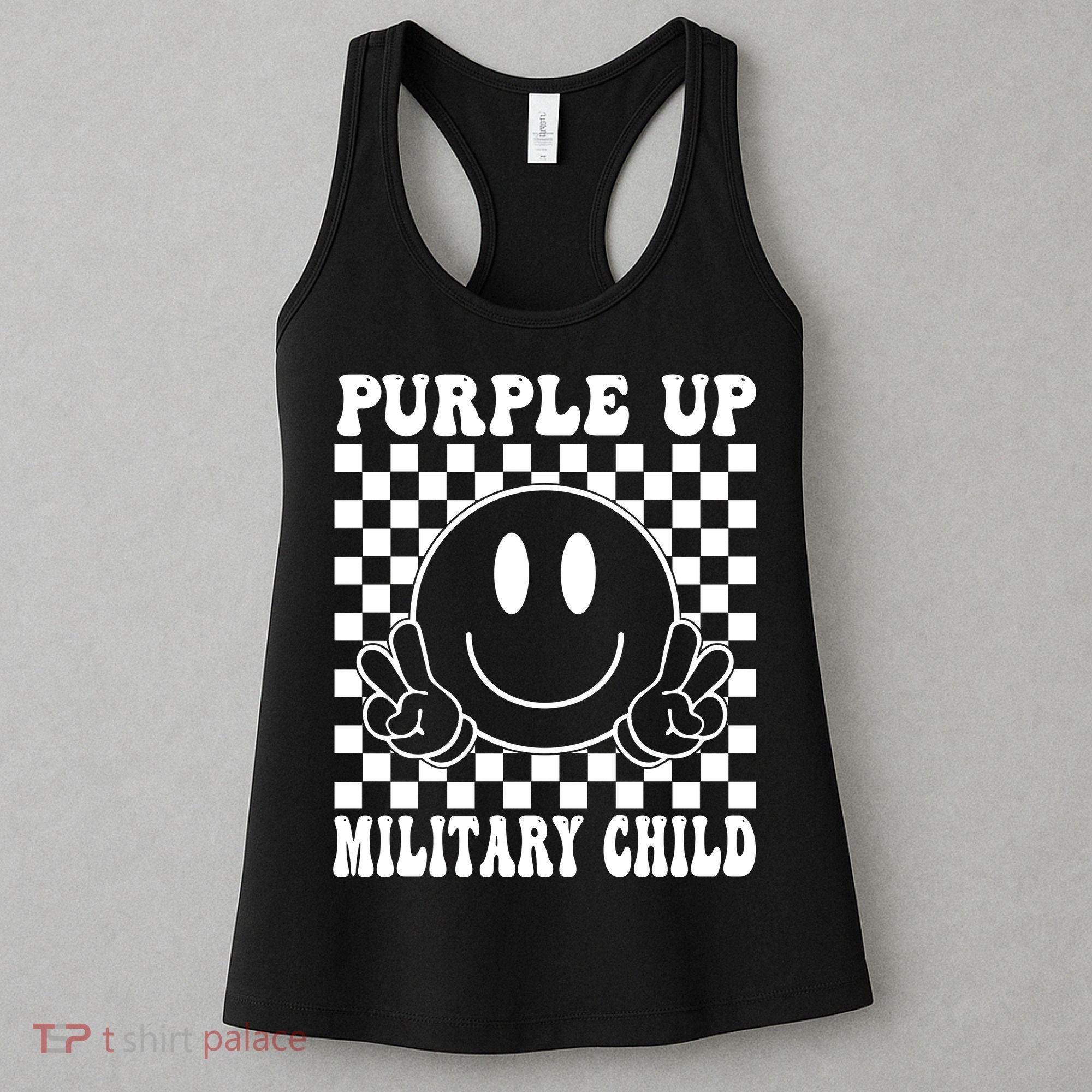Purple Up For Military Child Retro Women's Tank Top