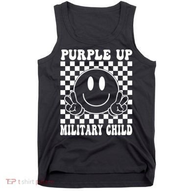 Purple Up For Military Child Retro Tank Top