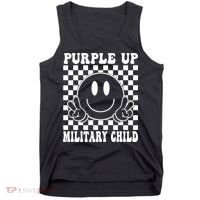 Purple Up For Military Child Retro Tank Top thumb 0
