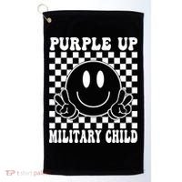 Purple Up For Military Child Retro Golf Towel thumb 0
