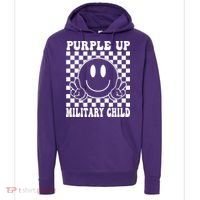 Purple Up For Military Child Retro Hoodie thumb 0