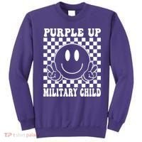 Purple Up For Military Child Retro Sweatshirt thumb 0