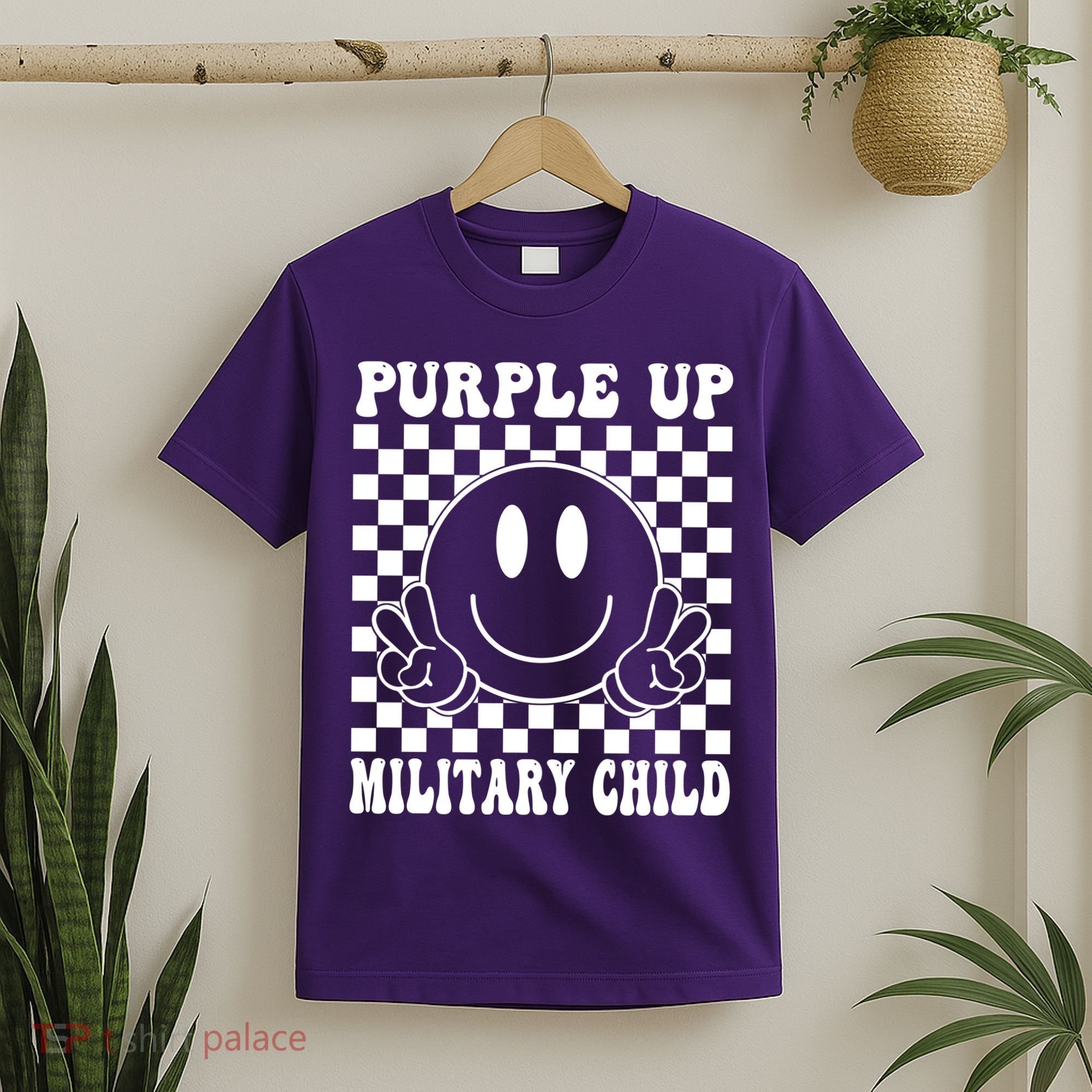Purple Up For Military Child Retro T-Shirt