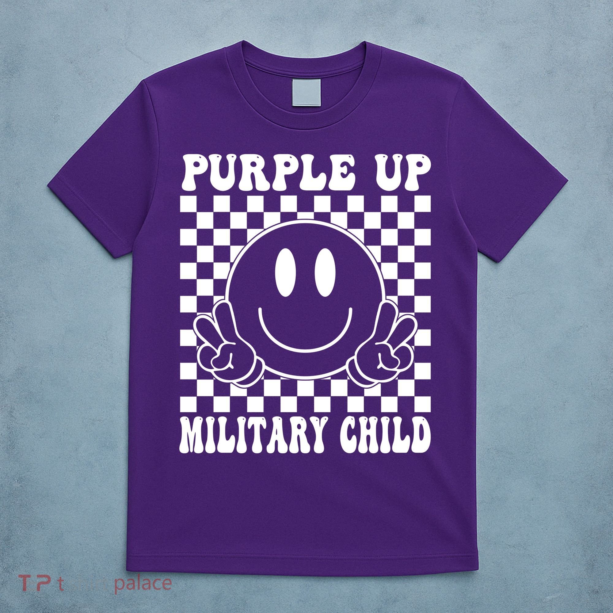 Purple Up For Military Child Retro T-Shirt