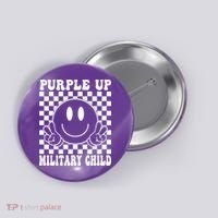 Purple Up For Military Child Retro Button thumb 0