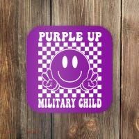 Purple Up For Military Child Retro Coaster thumb 0