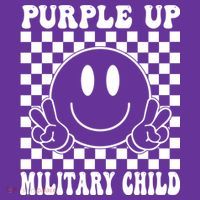 Purple Up For Military Child Retro Hat thumb 2