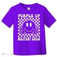 Purple Up For Military Child Retro Toddler T-Shirt thumb 0