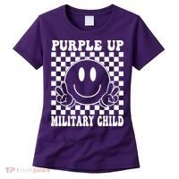 Purple Up For Military Child Retro Women's T-Shirt thumb 0