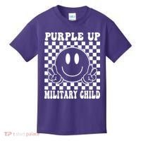 Purple Up For Military Child Retro Kids T-Shirt thumb 0