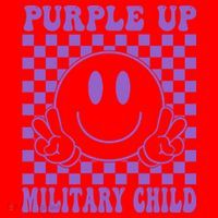 Purple Up For Military Child Retro Santa Hat thumb 1