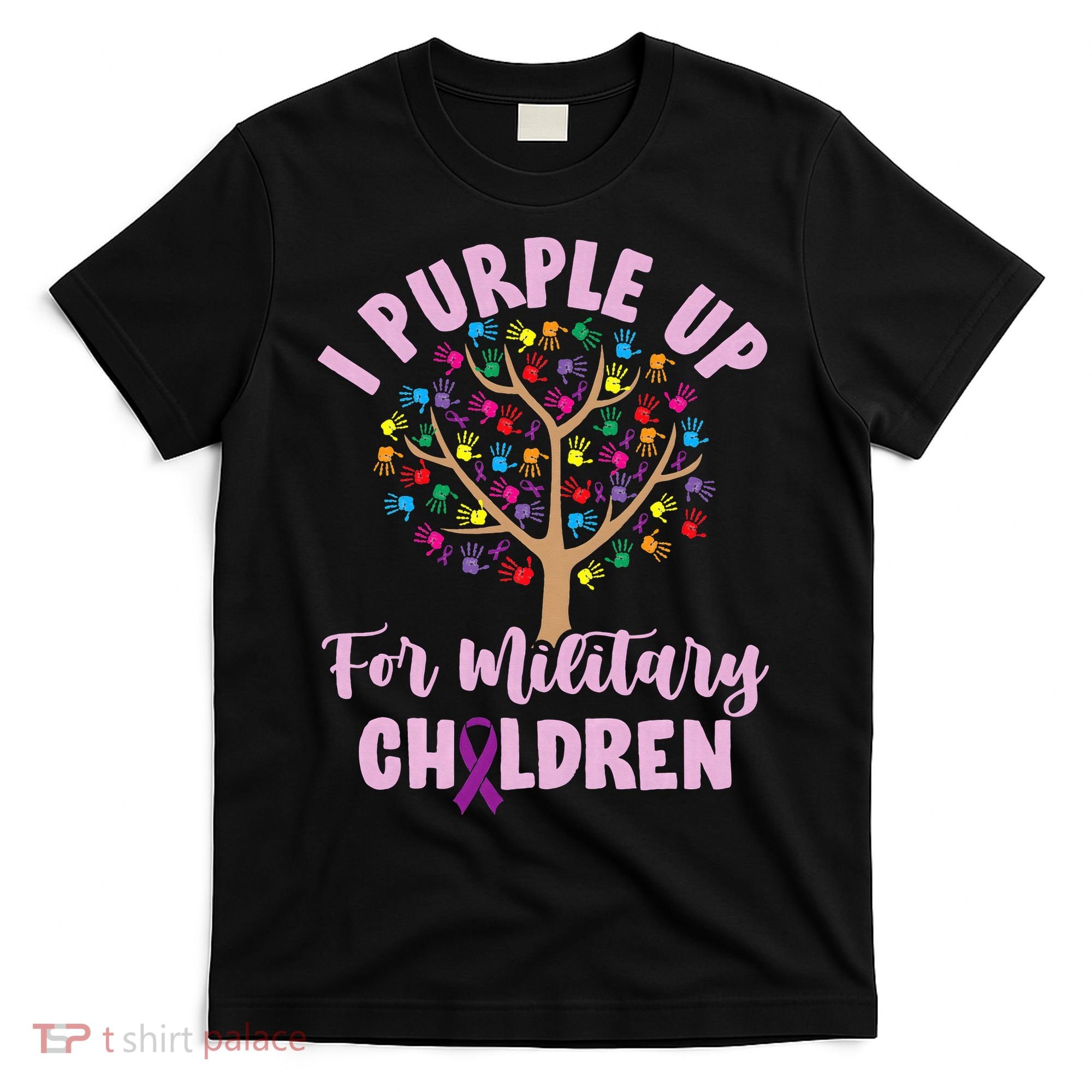 Purple Up For Military Children Tree Month Of Military Child T-Shirt