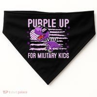 Purple Up For Military Dino Flag Cute April USA-Made Doggie Bandana thumb 0