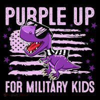 Purple Up For Military Dino Flag Cute April Coffee Mug thumb 5
