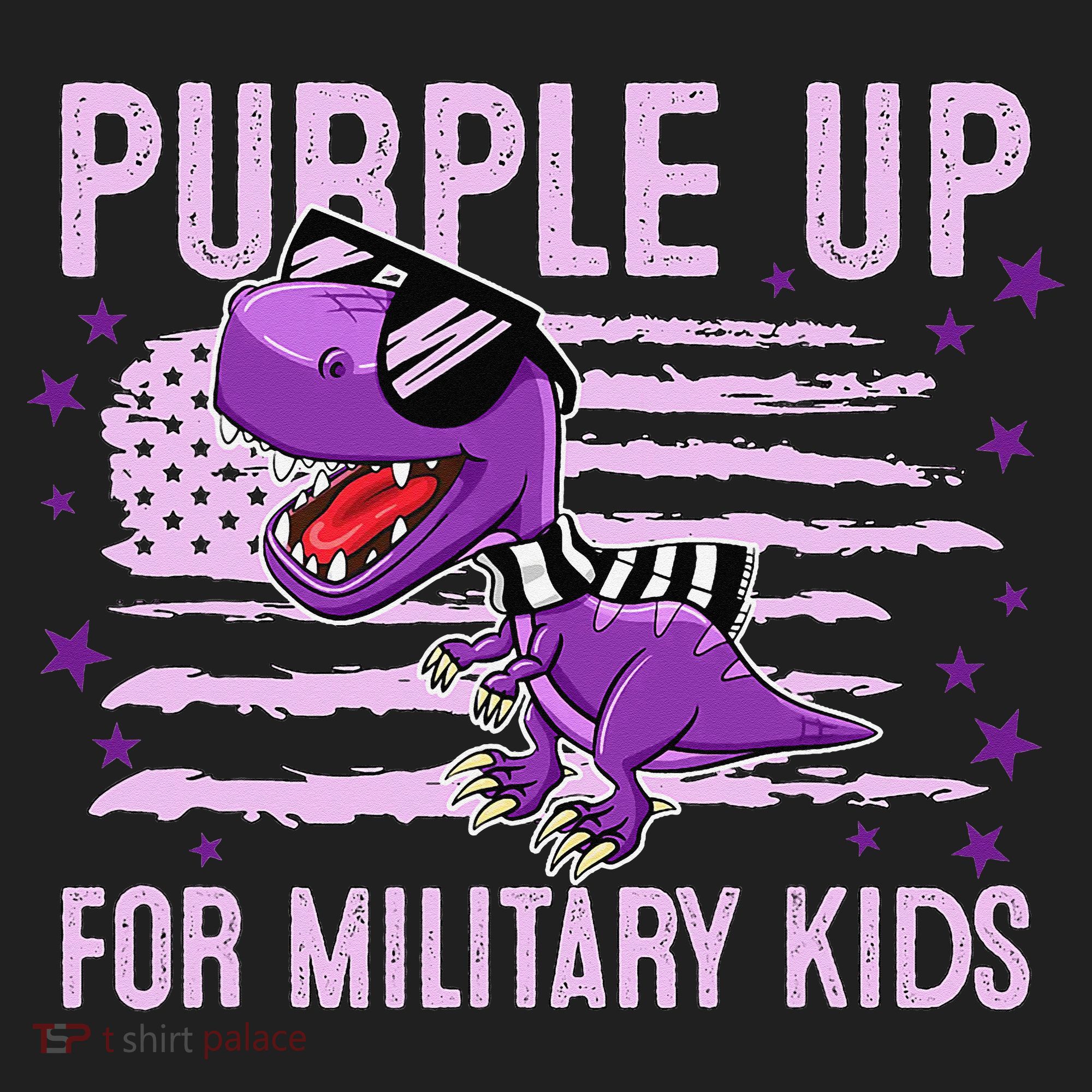 Purple Up For Military Dino Flag Cute April Beanie