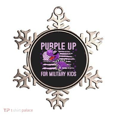 Purple Up For Military Dino Flag Cute April Ornament