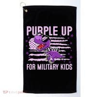 Purple Up For Military Dino Flag Cute April Golf Towel thumb 0