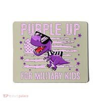 Purple Up For Military Dino Flag Cute April Mousepad thumb 0