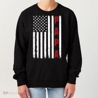 Papa USA Flag Gift For Dad Fathers Day Women's Sweatshirt thumb 0