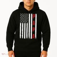 Papa USA Flag Gift For Dad Fathers Day Hoodie thumb 2