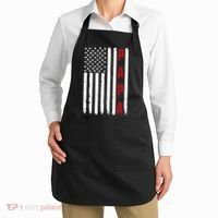 Papa USA Flag Gift For Dad Fathers Day Apron thumb 2