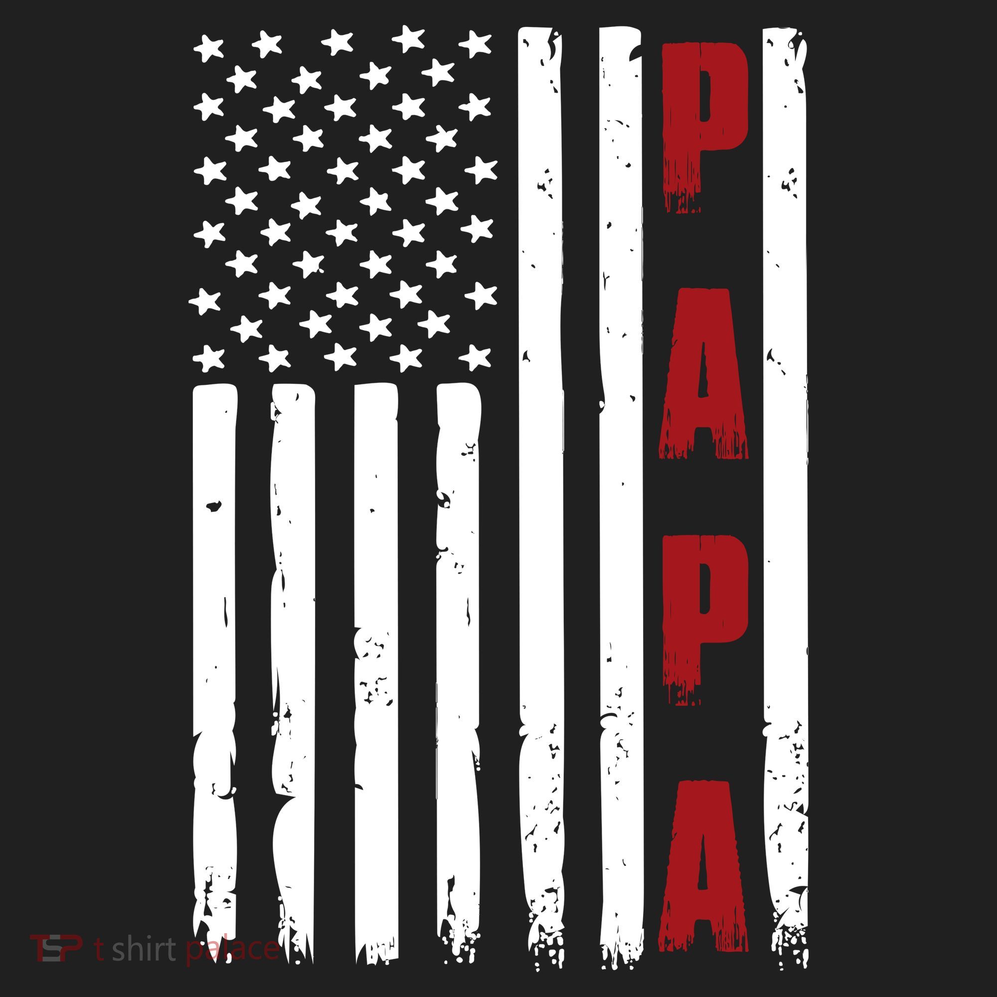 Papa USA Flag Gift For Dad Fathers Day Beanie
