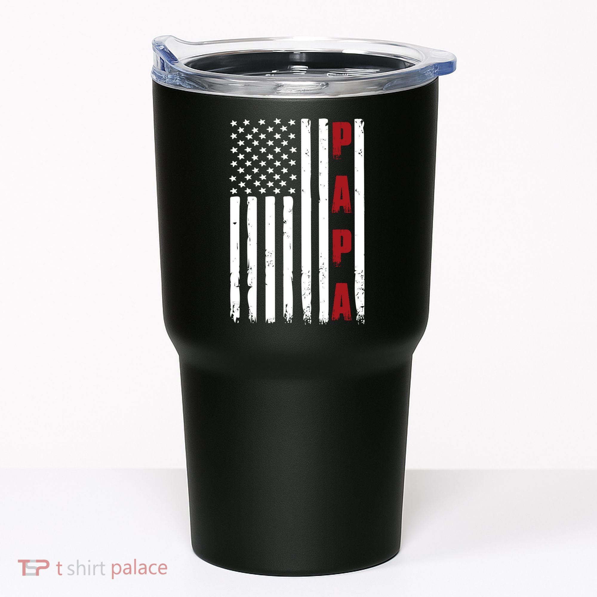 Papa USA Flag Gift For Dad Fathers Day Tumbler