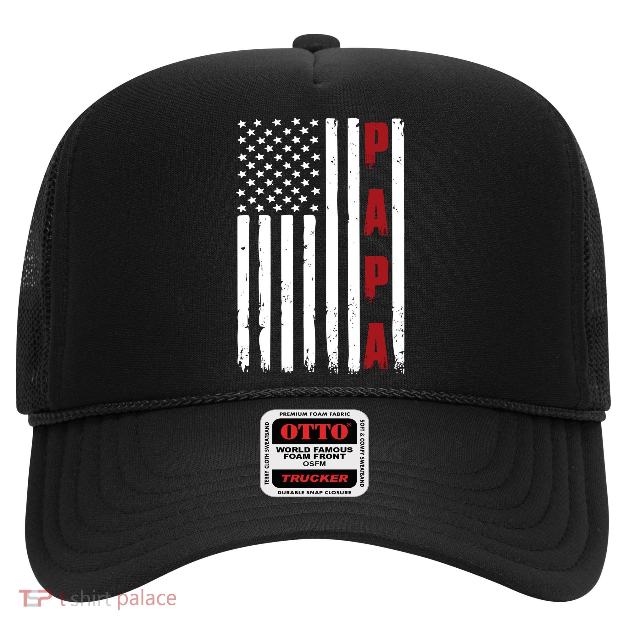Papa USA Flag Gift For Dad Fathers Day Hat