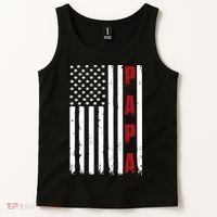 Papa USA Flag Gift For Dad Fathers Day Tank Top thumb 2