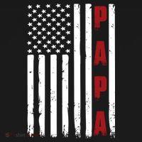 Papa USA Flag Gift For Dad Fathers Day Women's T-Shirt thumb 6