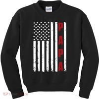 Papa USA Flag Gift For Dad Fathers Day Kids Sweatshirt thumb 0
