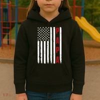 Papa USA Flag Gift For Dad Fathers Day Kids Hoodie thumb 3