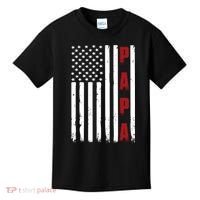Papa USA Flag Gift For Dad Fathers Day Kids T-Shirt thumb 0