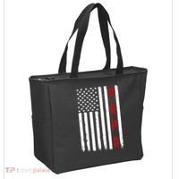 Papa USA Flag Gift For Dad Fathers Day Tote Bag thumb 2