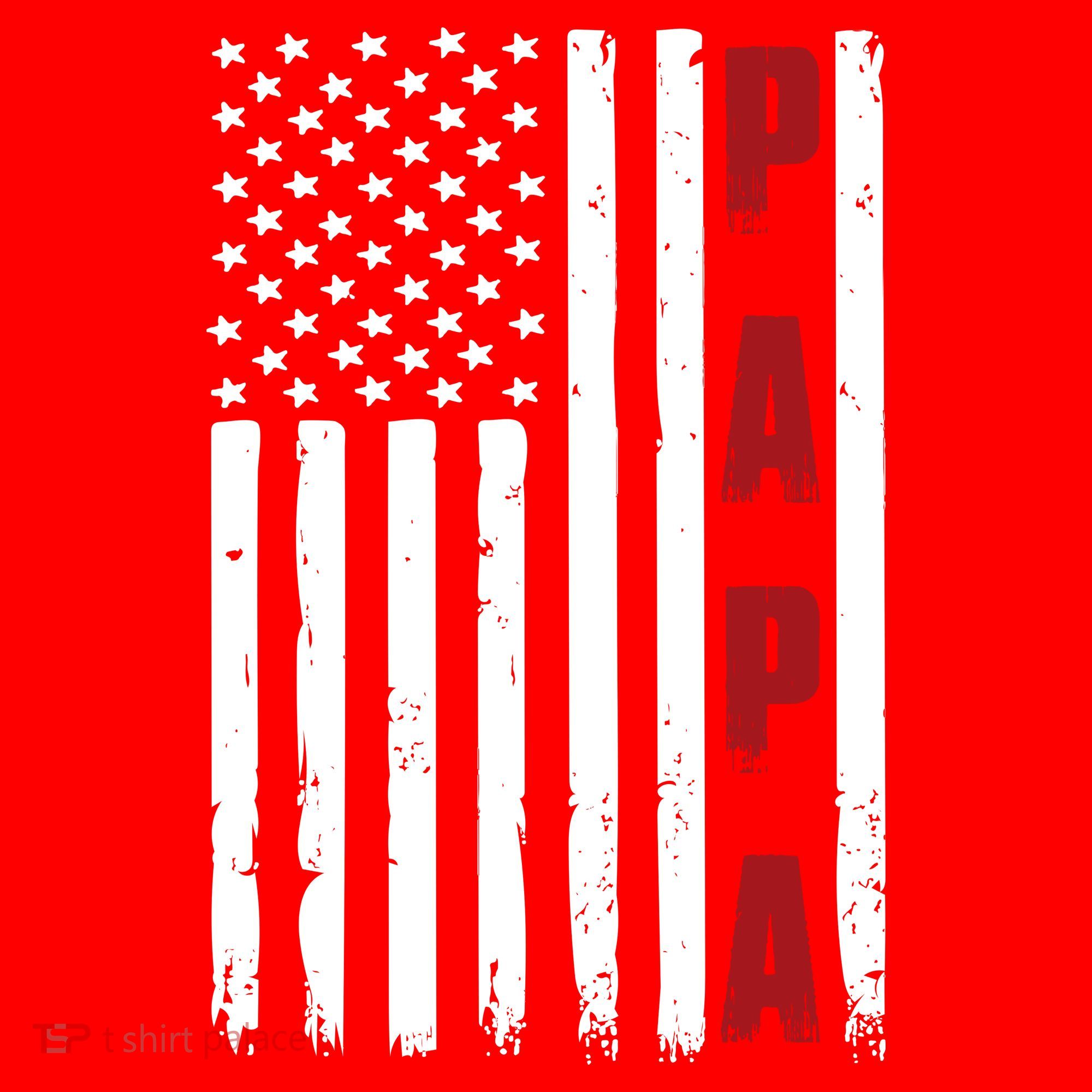 Papa USA Flag Gift For Dad Fathers Day Santa Hat