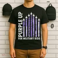 Purple Up For Military Child Month Air Force T-Shirt thumb 6