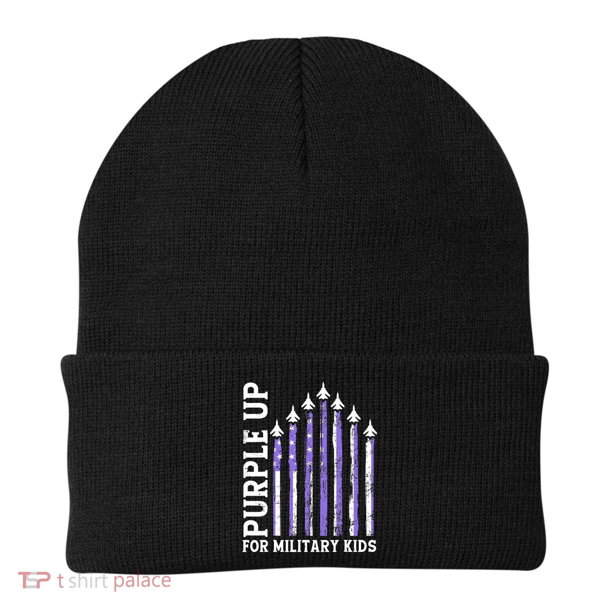 Purple Up For Military Child Month Air Force Beanie