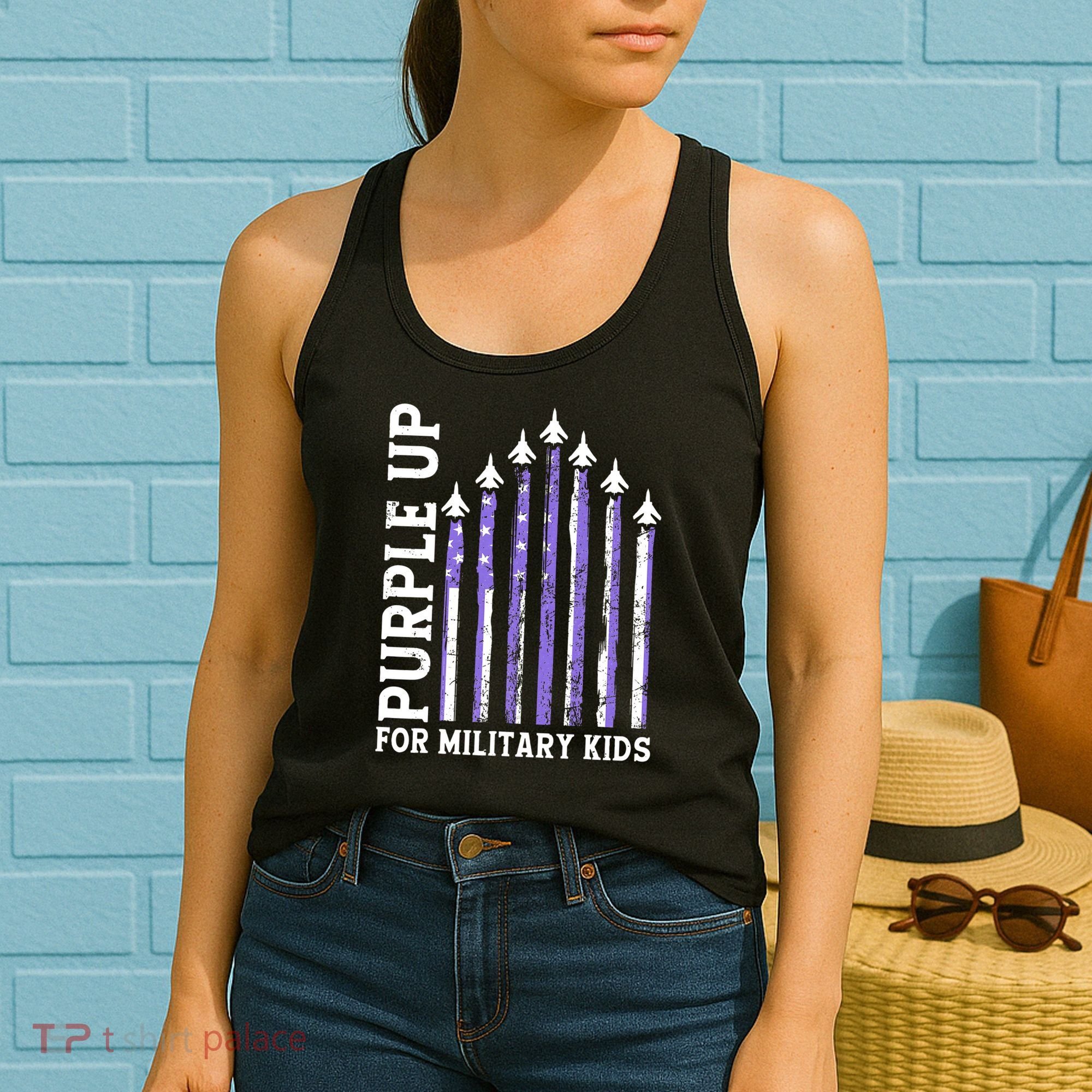 Purple Up For Military Child Month Air Force Women's Tank Top
