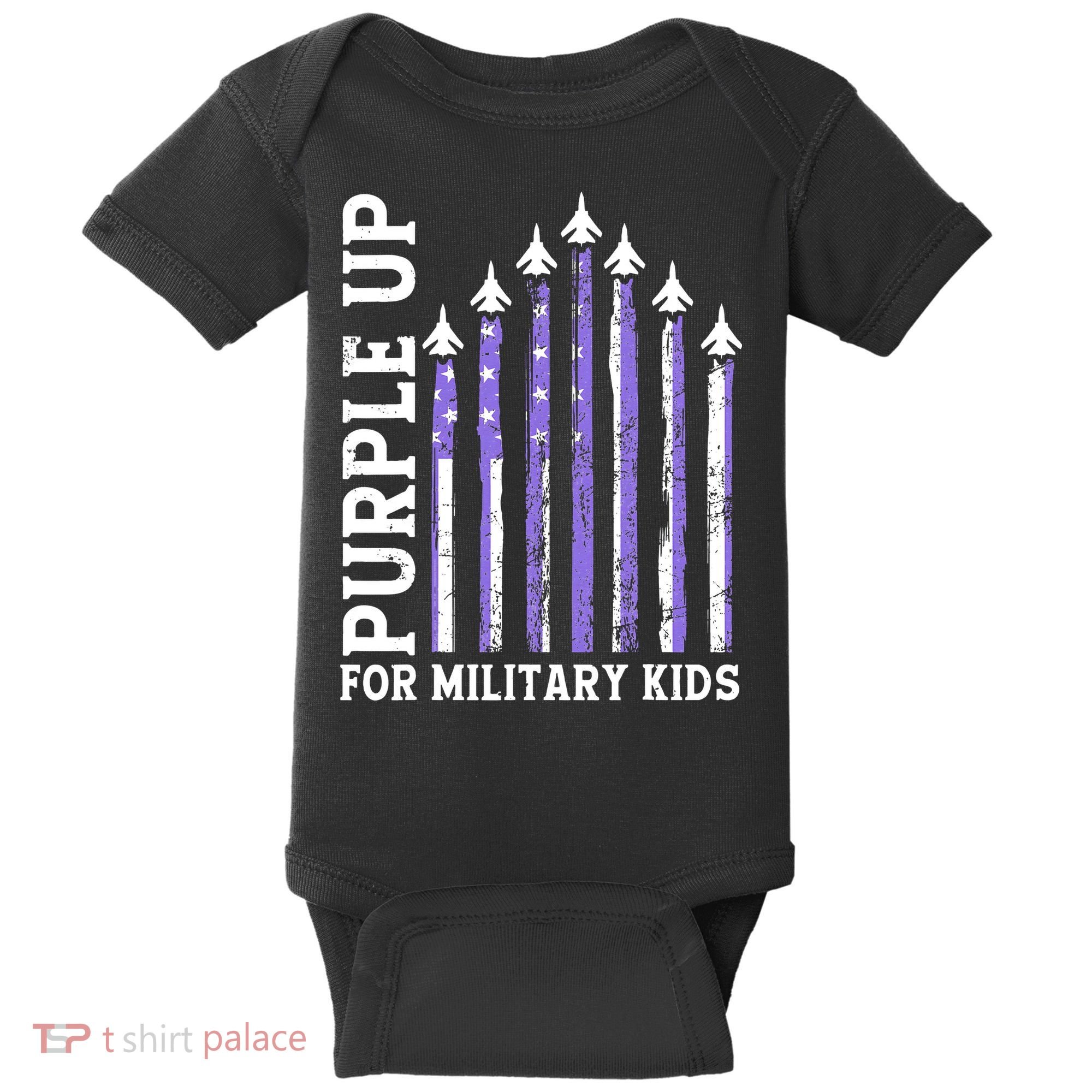 Purple Up For Military Child Month Air Force Baby Bodysuit