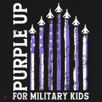 Purple Up For Military Child Month Air Force Baby Bodysuit thumb 2