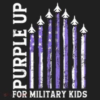 Purple Up For Military Child Month Air Force Hat thumb 2