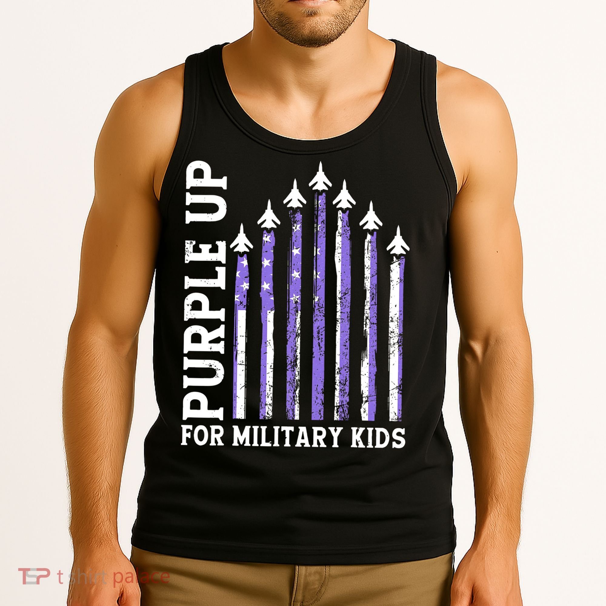 Purple Up For Military Child Month Air Force Tank Top