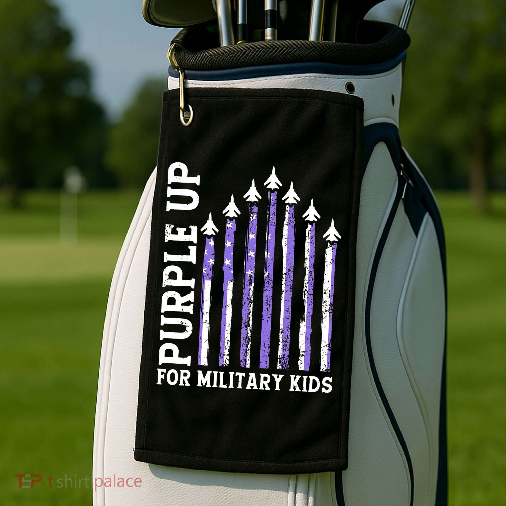 Purple Up For Military Child Month Air Force Golf Towel