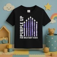 Purple Up For Military Child Month Air Force Toddler T-Shirt thumb 3
