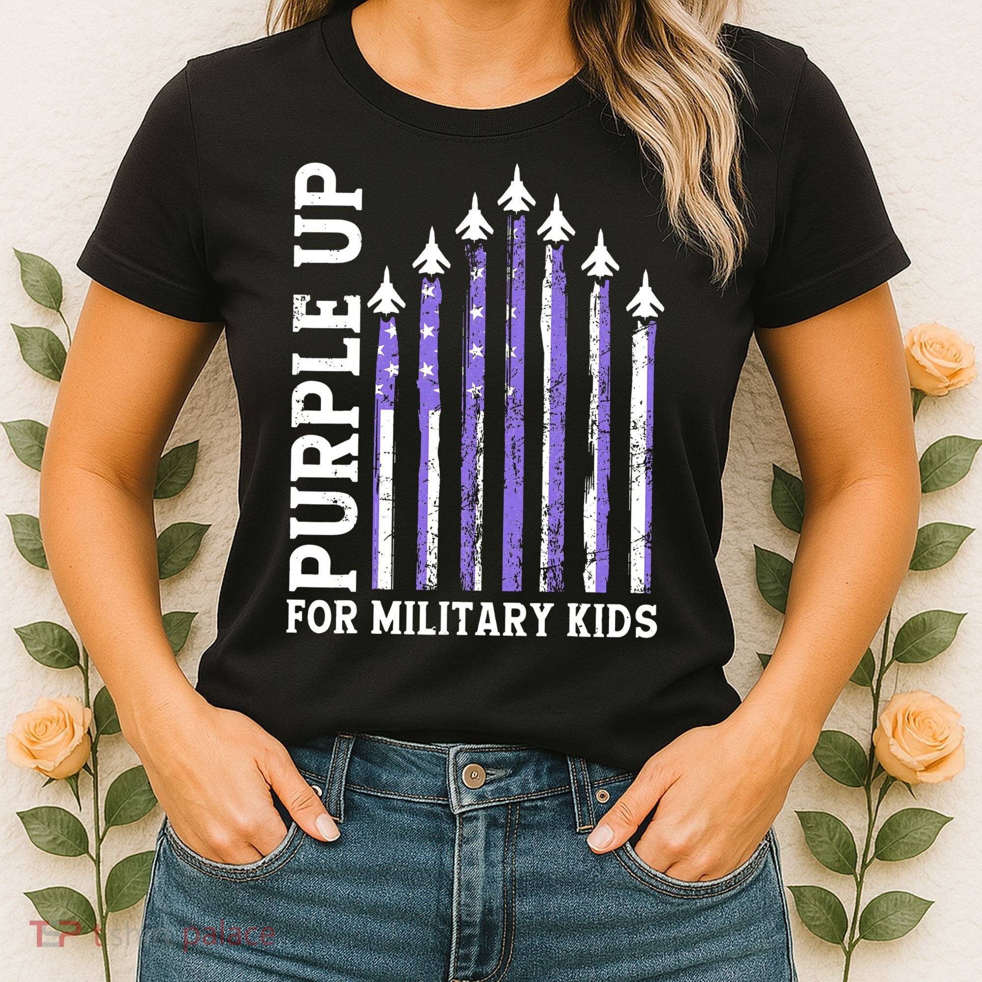 Purple Up For Military Child Month Air Force Women's T-Shirt