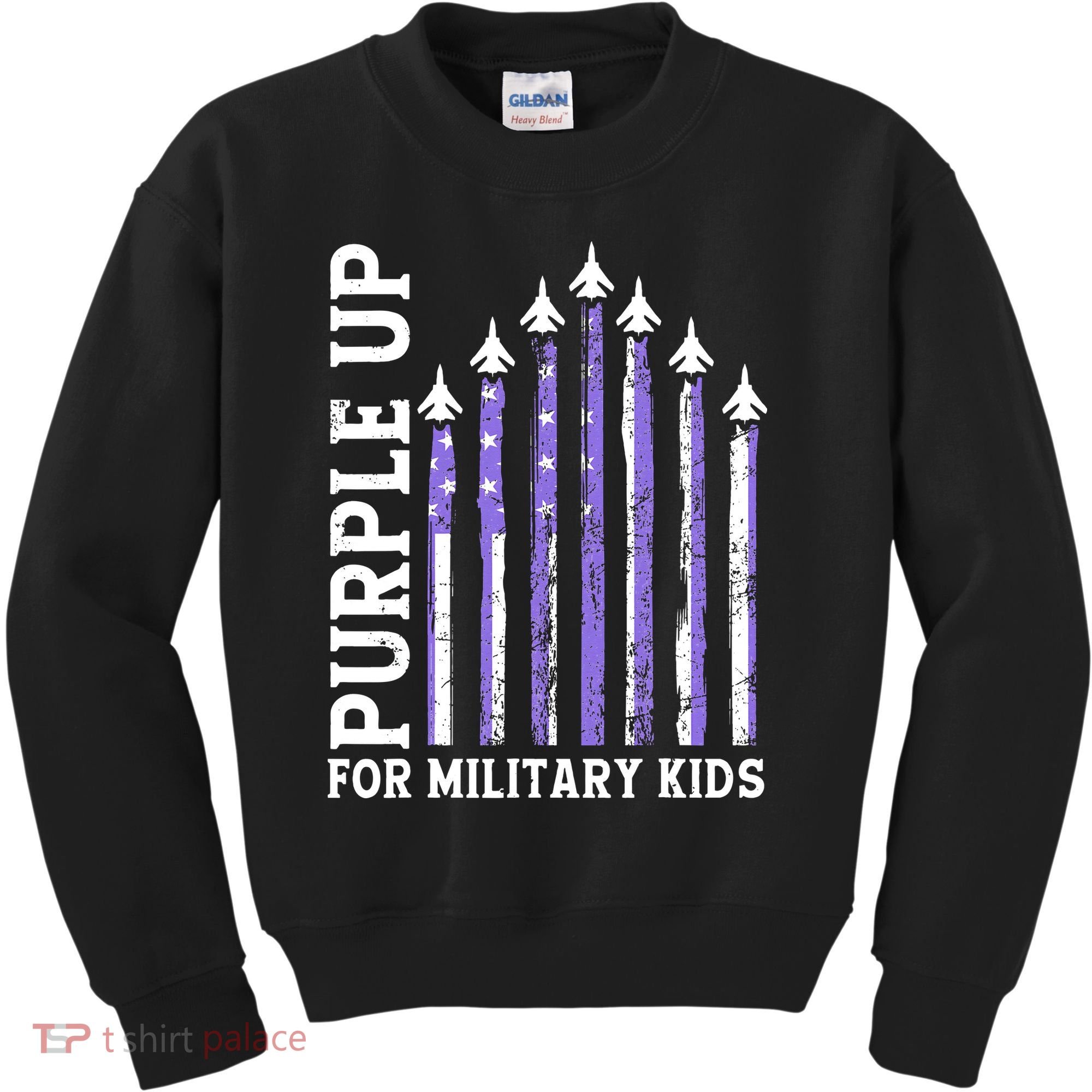 Purple Up For Military Child Month Air Force Kids Sweatshirt