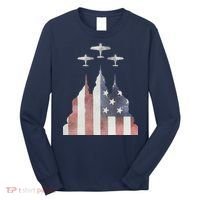 Patriotic Usa Flag Fighter Jets 4th Of July Long Sleeve Shirt thumb 0