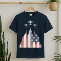 Patriotic Usa Flag Fighter Jets 4th Of July T-Shirt thumb 2