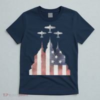 Patriotic Usa Flag Fighter Jets 4th Of July T-Shirt thumb 5
