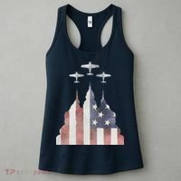 Patriotic Usa Flag Fighter Jets 4th Of July Women's Tank Top thumb 3